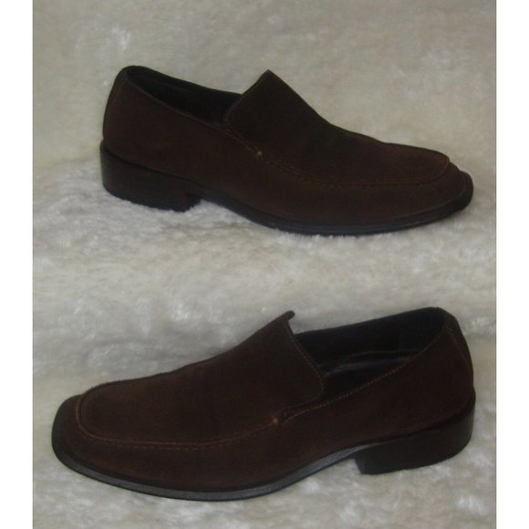 GUCCI Brown Suede Leather Slip On Dress Loafer Shoes Men Size 7 D - Picture 1 of 5